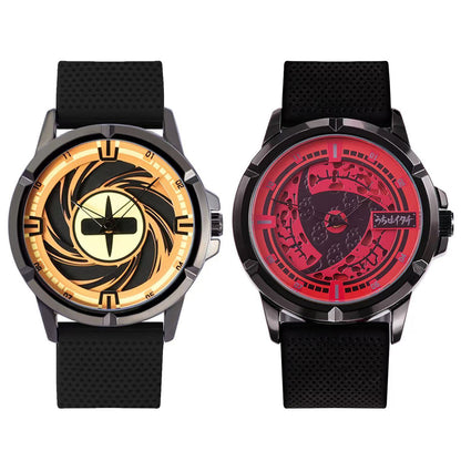 Naruto Itachi Rotating Quartz Watch, Six Paths Sage Mode Sharingan Anime Wrist Watch
