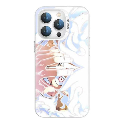 One Piece Luffy Nika Form iPhone Case, Monkey D Luffy Gear 5 Anime Shockproof Phone Cover