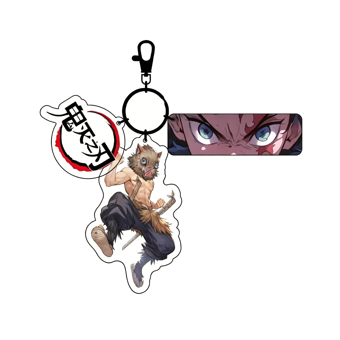 Demon Slayer Reflective Eye Acrylic Keychain Set, 3PCS Anime Bag Charm Accessories