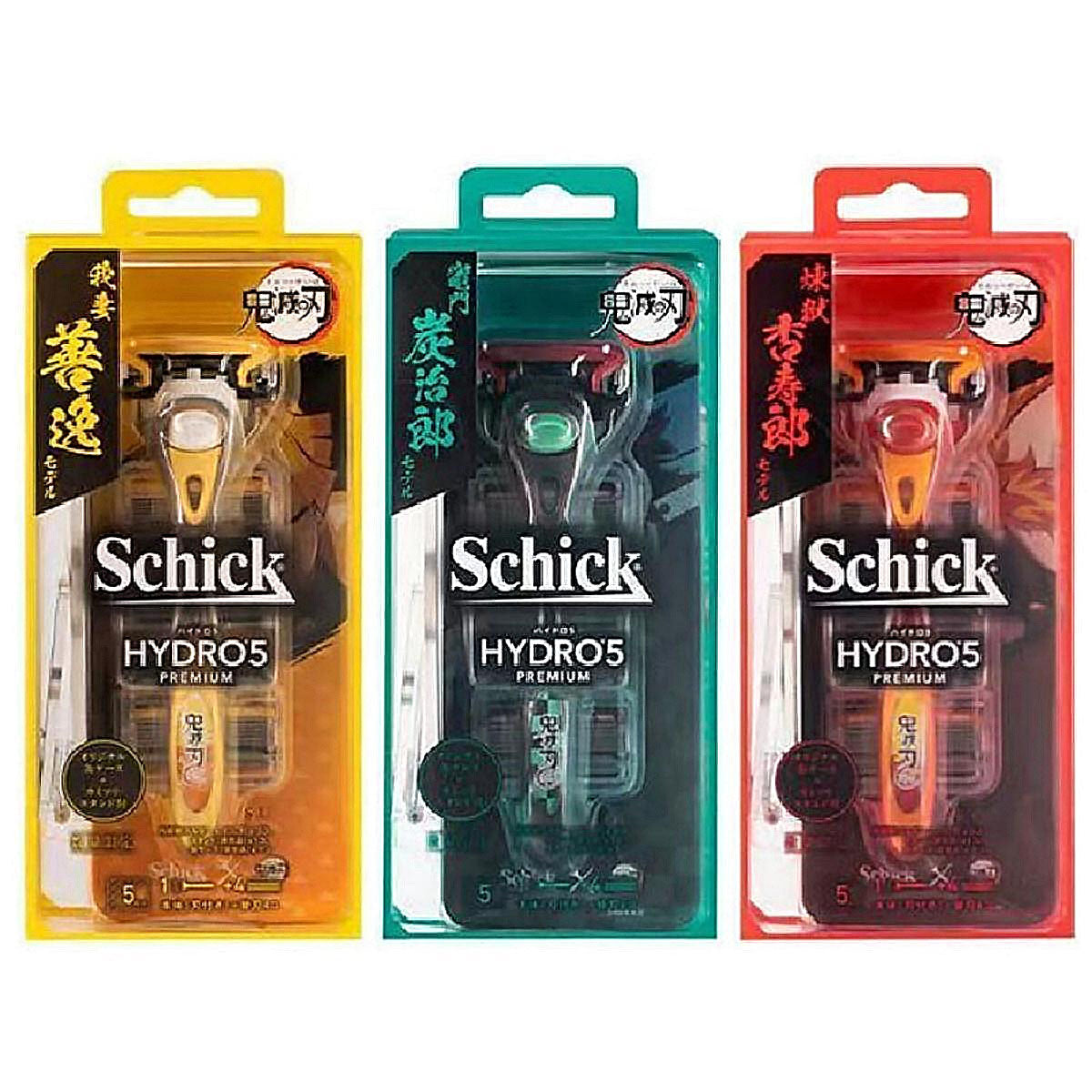 Demon Slayer Tanjiro Zenitsu Schick Hydro 5 Premium Razor, Anime 5‑Layer Manual Shaving Razor for Men