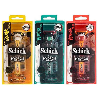 Demon Slayer Tanjiro Zenitsu Schick Hydro 5 Premium Razor, Anime 5‑Layer Manual Shaving Razor for Men
