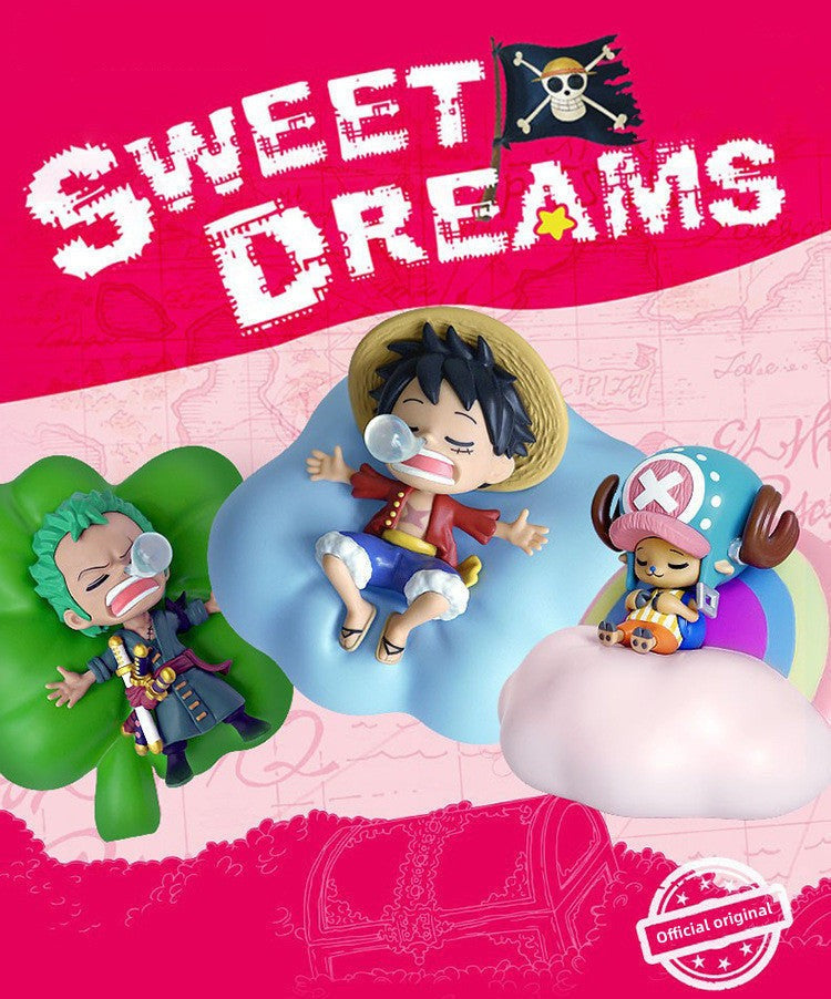 One Piece Monkey D. Luffy Roronoa Zoro Blind Box LED Night Light, Anime Character Figure Lamp, Touch‑Control Dimmable Bedside Decor Light for Anime Collectors