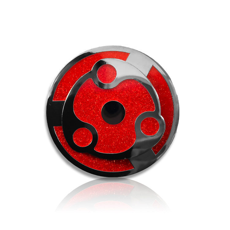 Naruto Uchiha Madara Spinning Mangekyo Sharingan Enamel Pin, Rotatable Anime Brooch