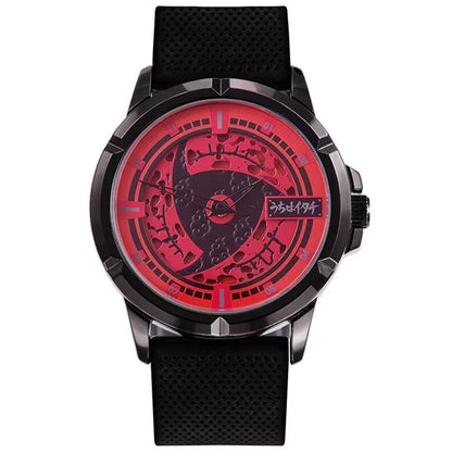 Naruto Itachi Rotating Quartz Watch, Six Paths Sage Mode Sharingan Anime Wrist Watch