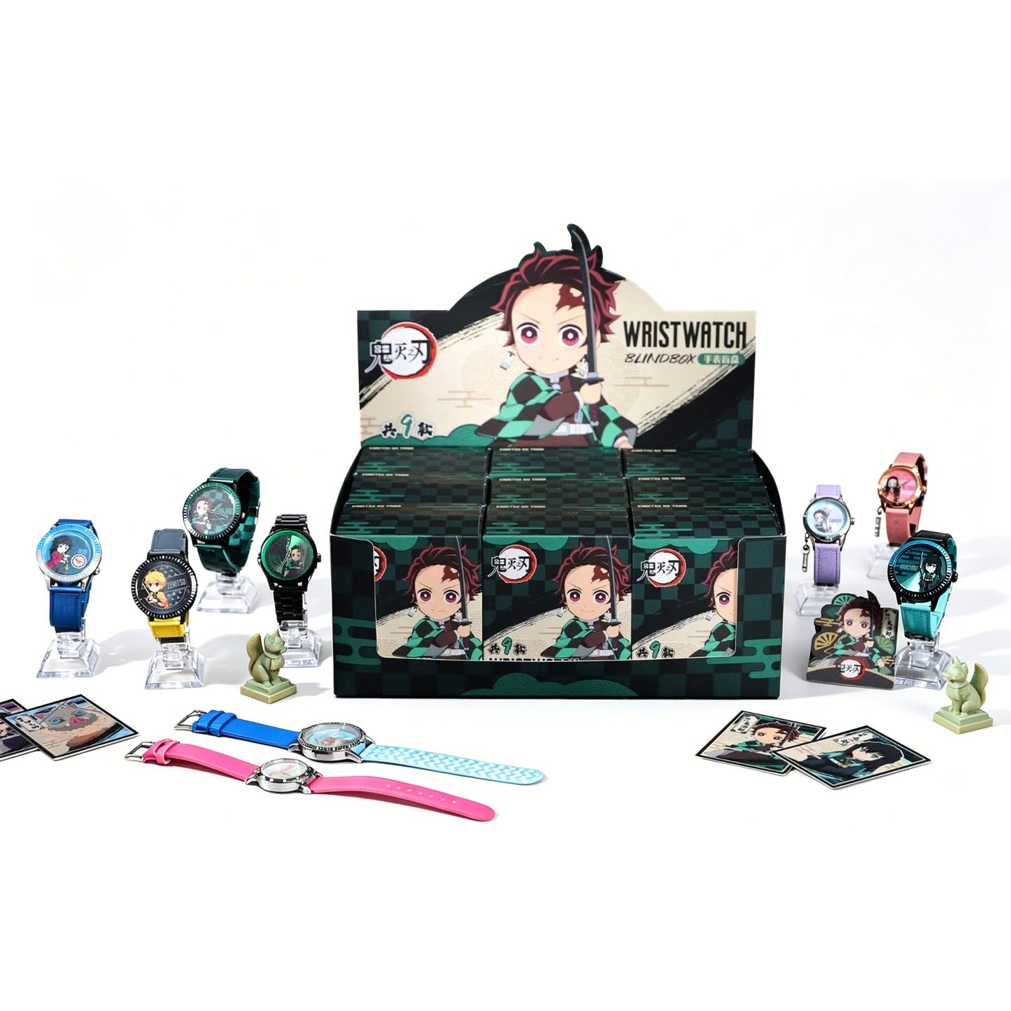 Tanjirou/Nezuko Wristwatch Blind Box - 9 Styles Anime Collectible Watch Mystery Box for Fans