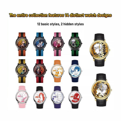 Naruto Uzumaki Sasuke Uchiha Anime Watch Blind Box, Naruto Shippuden Collectible Waterproof Quartz Watch
