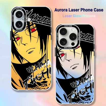 Naruto Sasuke Anime Phone Case, Graffiti Style Multi Character Shockproof Protective Case For iPhone All Models Anti-Scratch Soft TPU Cell Phone Cover