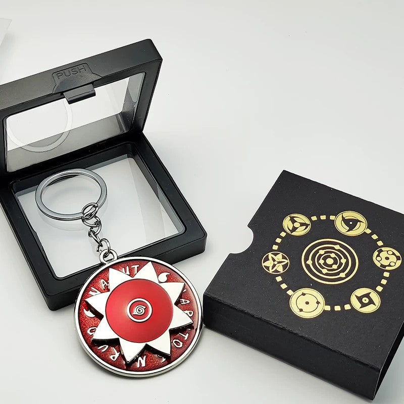 Naruto Sharingan Rotatable Keychain - Uchiha Anime Spinning Fidget Toy