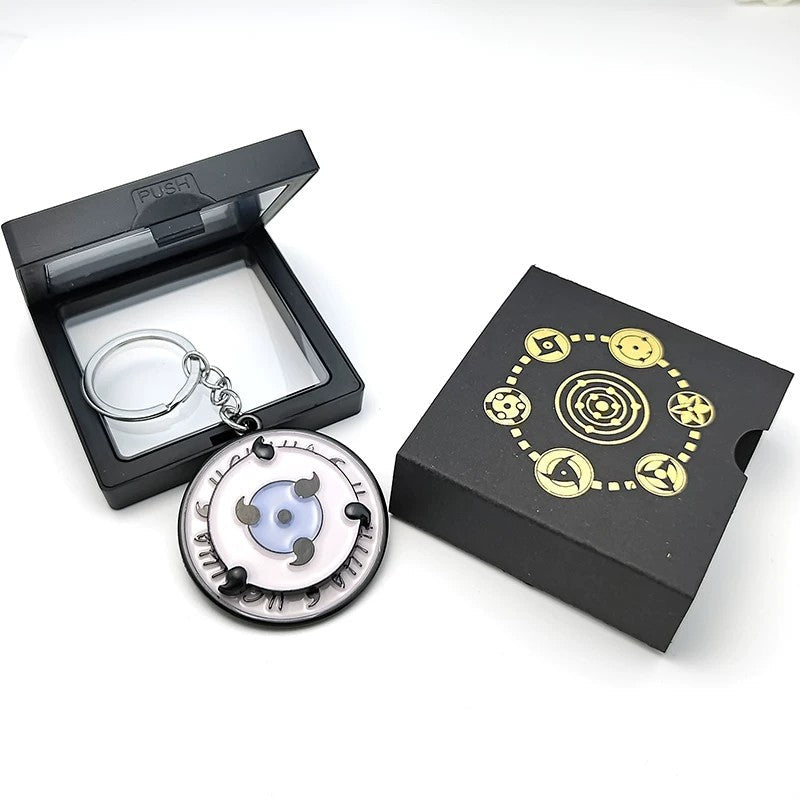 Naruto Sharingan Rotatable Keychain - Uchiha Anime Spinning Fidget Toy