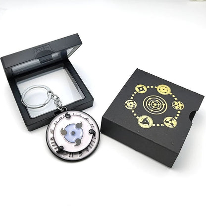 Naruto Sharingan Rotatable Keychain - Uchiha Anime Spinning Fidget Toy