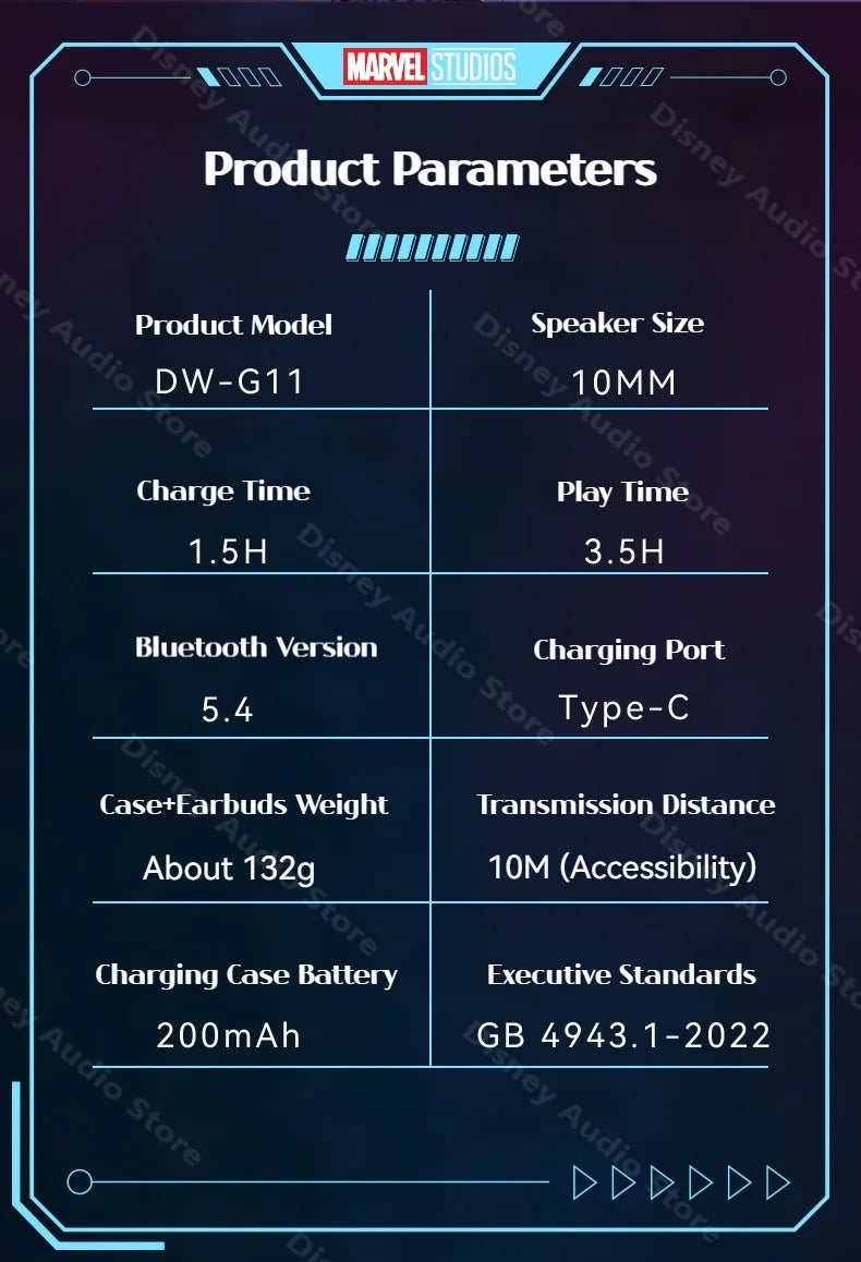 Marvel Iron Man Captain America Fidget Spinner TWS Bluetooth 5.4 Earbuds, Zinc Alloy Mecha Magnetic Flip Wireless Earphones