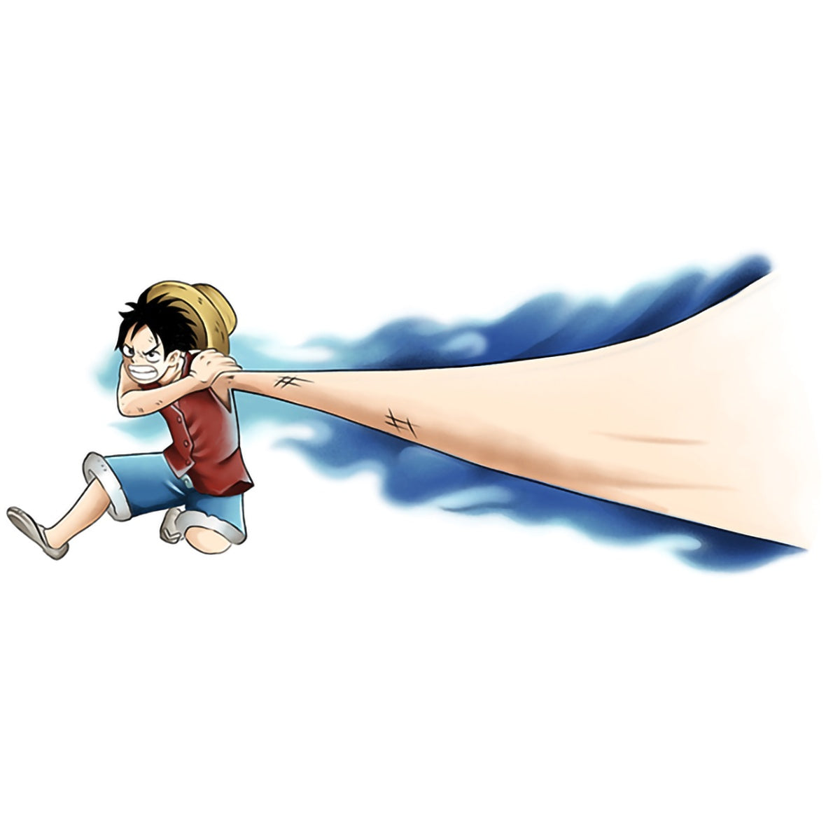 One Piece Monkey D. Luffy Temporary Tattoo Stickers, Creative 3D Visual Arm Fake Tattoo, Waterproof Long‑Lasting Anime Body Art Sticker for Cosplay Party Fans