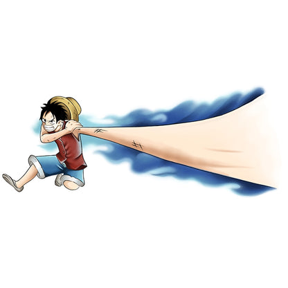 One Piece Monkey D. Luffy Temporary Tattoo Stickers, Creative 3D Visual Arm Fake Tattoo, Waterproof Long‑Lasting Anime Body Art Sticker for Cosplay Party Fans