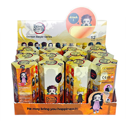Demon Slayer Blind Box Peekaboo Figures - Anime Hanging Ornaments for Phone, Car & Desk Decor