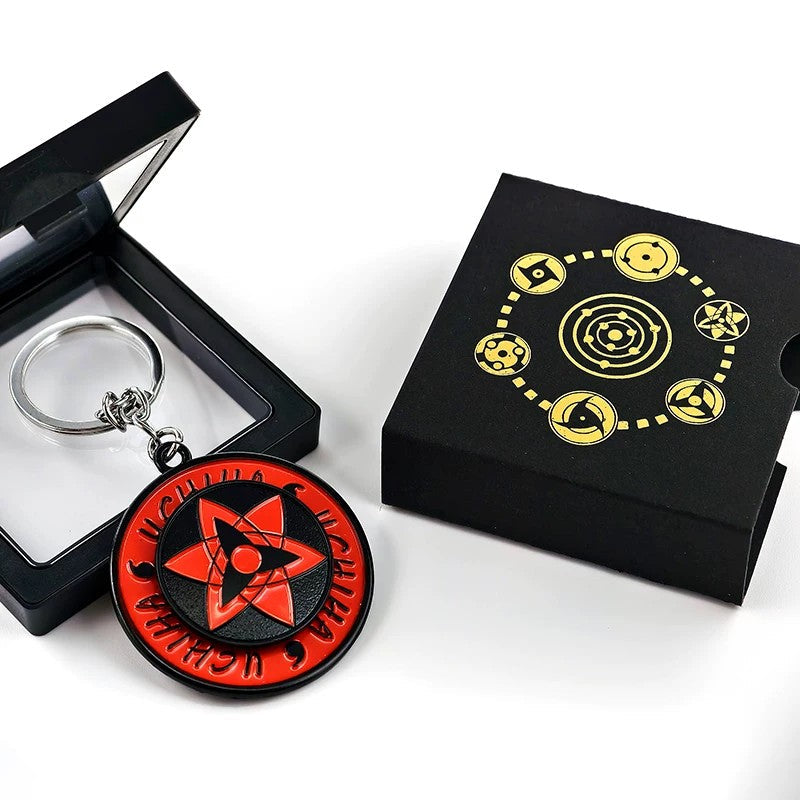 Naruto Sharingan Rotatable Keychain - Uchiha Anime Spinning Fidget Toy