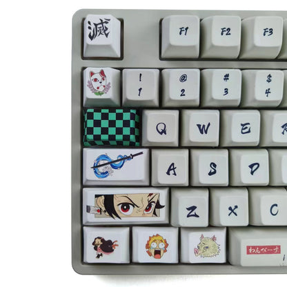 Demon Slayer Custom Keycaps Set - Anime Artisan Keycaps for Mechanical Keyboard