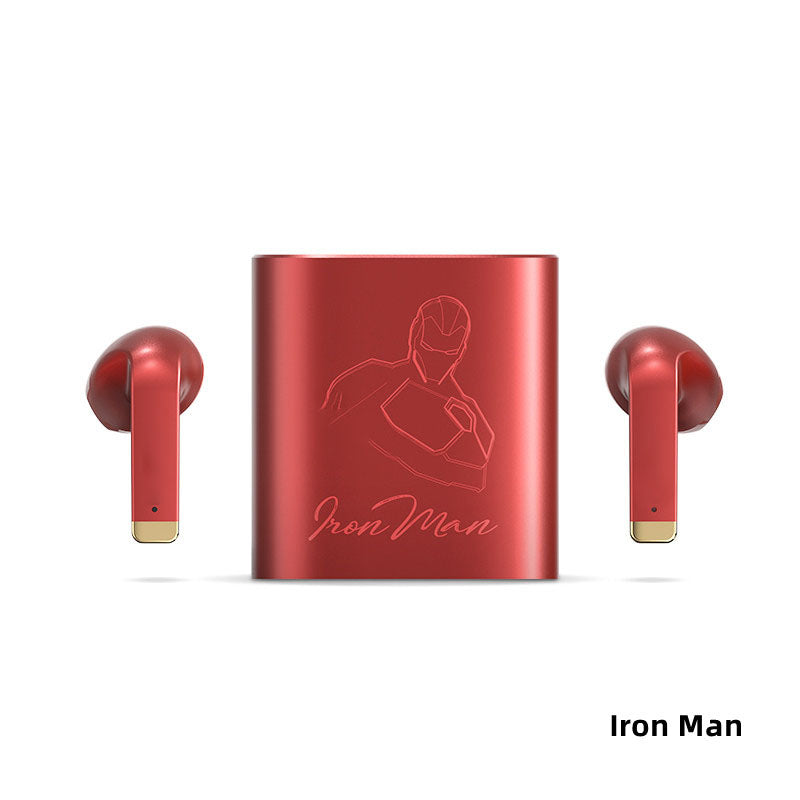 Marvel Hulk Thanos Black Panther Iron Man Captain America TWS Earbuds, Bluetooth 5.1 Wireless Earphones with Fast Charging