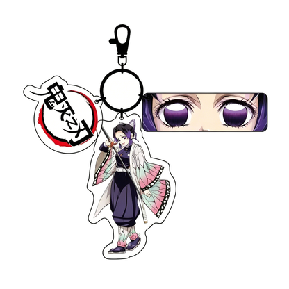 Demon Slayer Reflective Eye Acrylic Keychain Set, 3PCS Anime Bag Charm Accessories