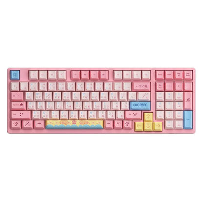 One Piece Chopper Pink Mechanical Keyboard, 108-Key RGB Backlit Gaming Keyboard
