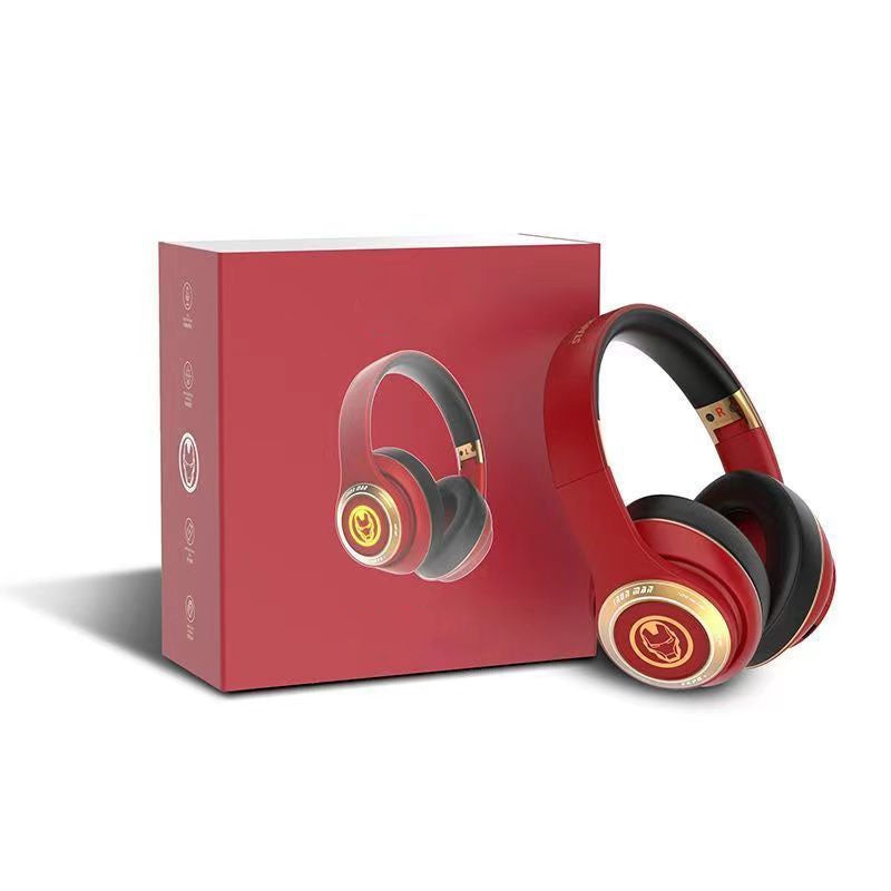 Marvel Iron Man Captain America Gaming Headphones, Bluetooth 5.3 Over-Ear Headset with RGB Light