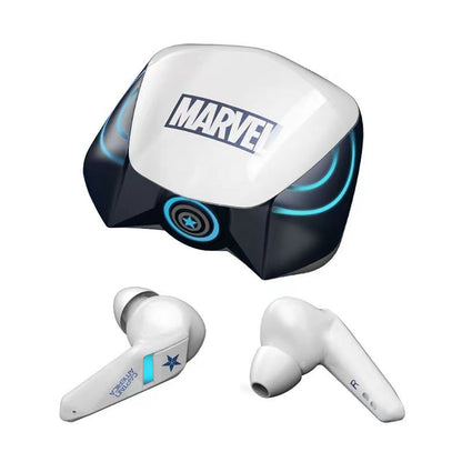 Marvel Avengers Iron Man Captain America Spider-Man TWS Wireless Gaming Earbuds Low Latency Bluetooth 5.0 Noise Reduction HIFI Stereo In Ear Headphones With LED Light Touch Control For Mobile Gaming