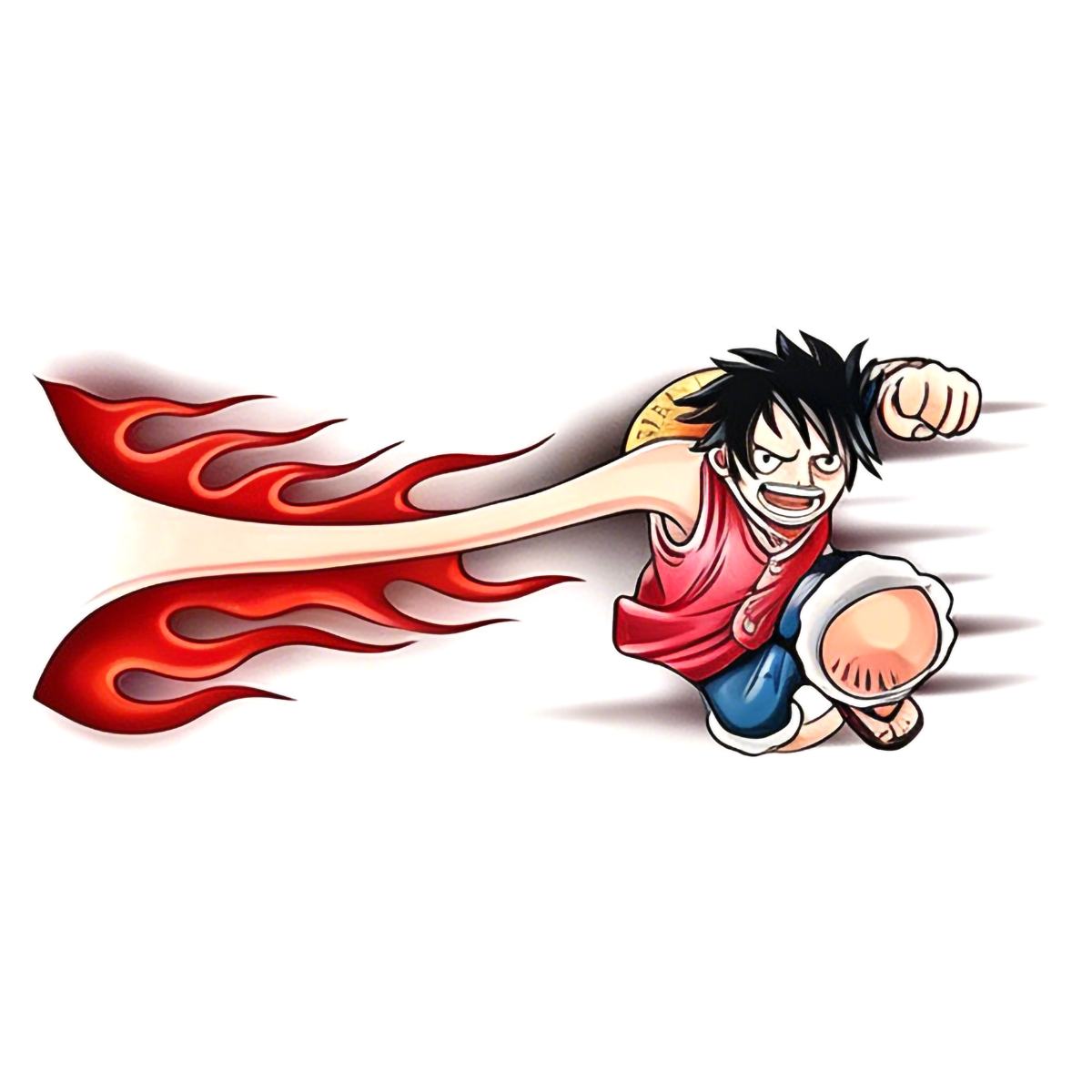 One Piece Monkey D. Luffy Temporary Tattoo Stickers, Creative 3D Visual Arm Fake Tattoo, Waterproof Long‑Lasting Anime Body Art Sticker for Cosplay Party Fans