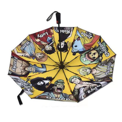 One Piece Luffy Zoro Automatic Folding Umbrella, Anime UV Protection Umbrella