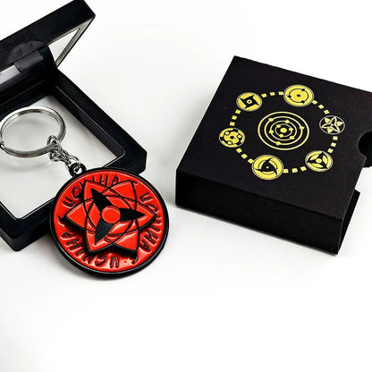 Naruto Sharingan Rotatable Keychain - Uchiha Anime Spinning Fidget Toy