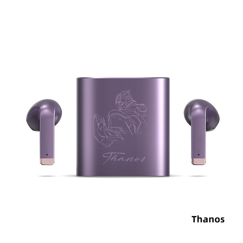 Marvel Hulk Thanos Black Panther Iron Man Captain America TWS Earbuds, Bluetooth 5.1 Wireless Earphones with Fast Charging