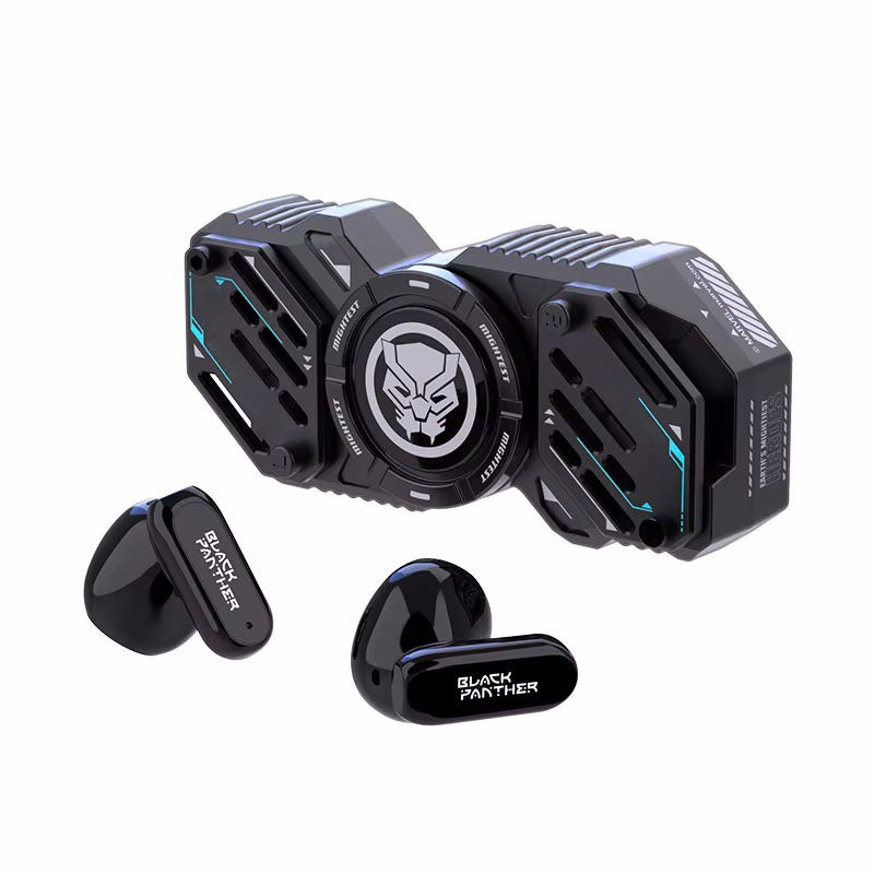 Marvel Iron Man Captain America Fidget Spinner TWS Bluetooth 5.4 Earbuds, Zinc Alloy Mecha Magnetic Flip Wireless Earphones