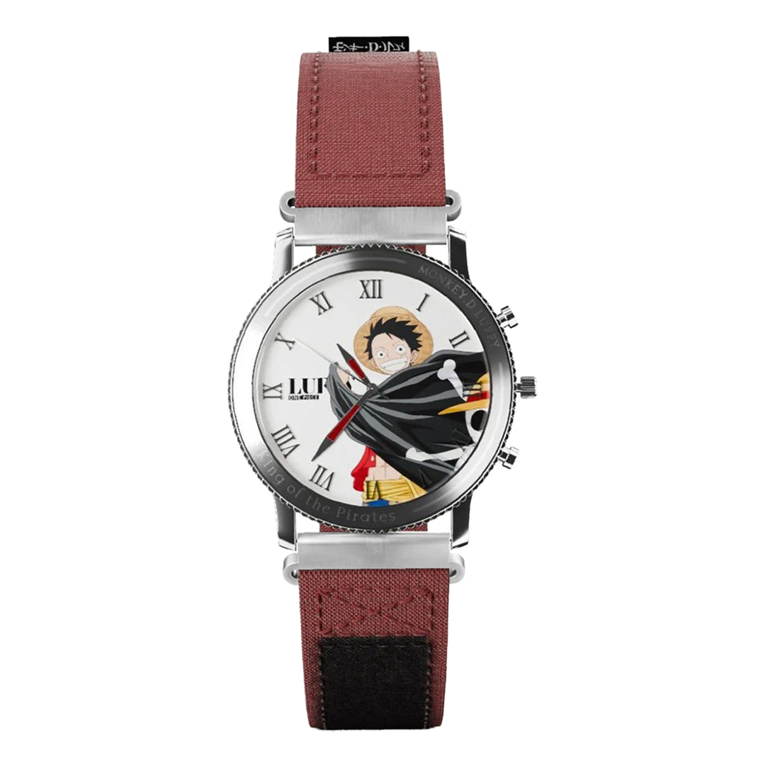 One Piece Luffy Zoro Nami Chopper Blind Box Wrist Watch, Anime Character Quartz Watch with Polyester Strap, Collectible Random Mystery Box Wristwatch Gift for Anime Fans