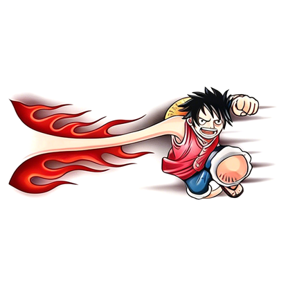 One Piece Luffy Arm Stretch Temporary Tattoo, Anime Cosplay Accessory for Men & Women