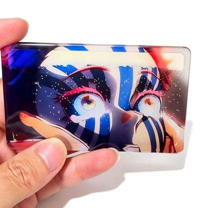 Demon Slayer Akaza Snowflake Changing Acrylic Shaker - Anime 3D Quicksand Collectible Card