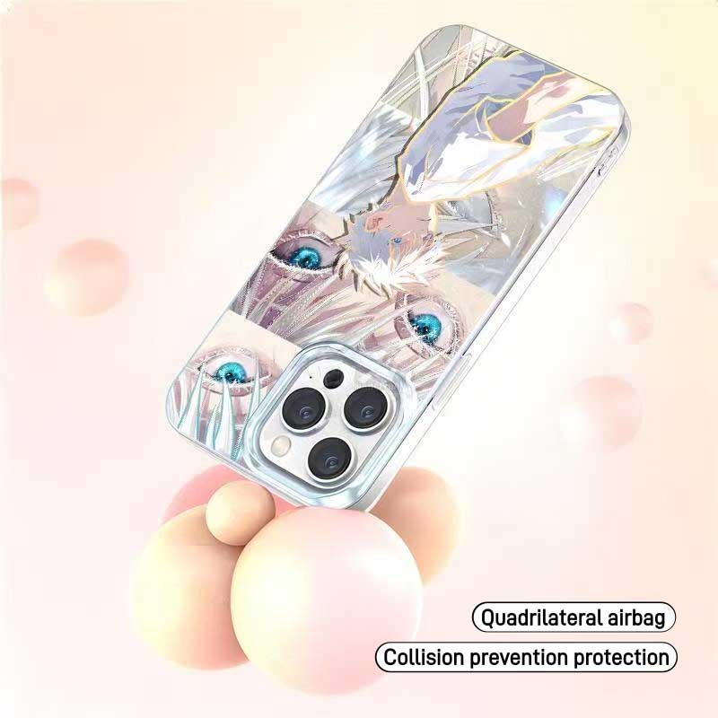 Jujutsu Kaisen Gojo Satoru iPhone Case, Anime Eyes Print Protective Phone Cover