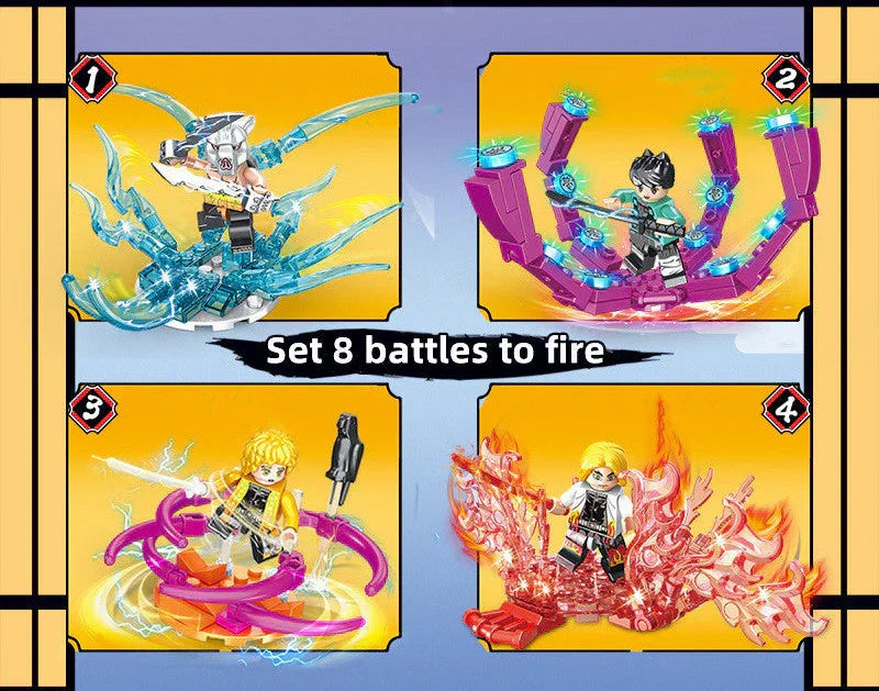 Tanjirou/Inosuke/Zenitsu/Kyoujurou interesting figure model Building blocks assemble toy