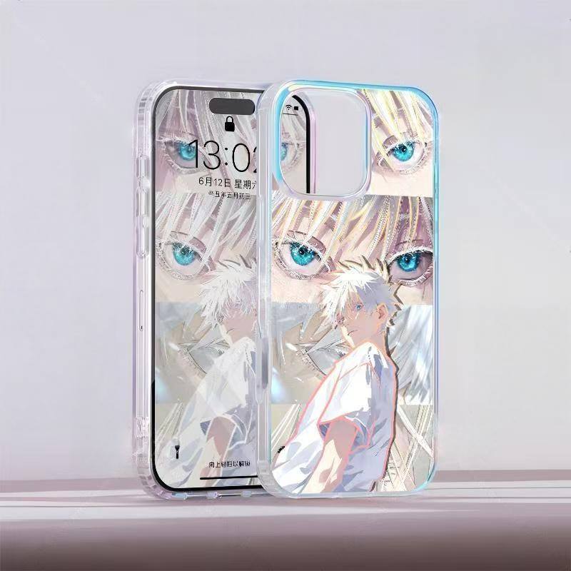 Jujutsu Kaisen Gojo Satoru iPhone Case, Anime Eyes Print Protective Phone Cover