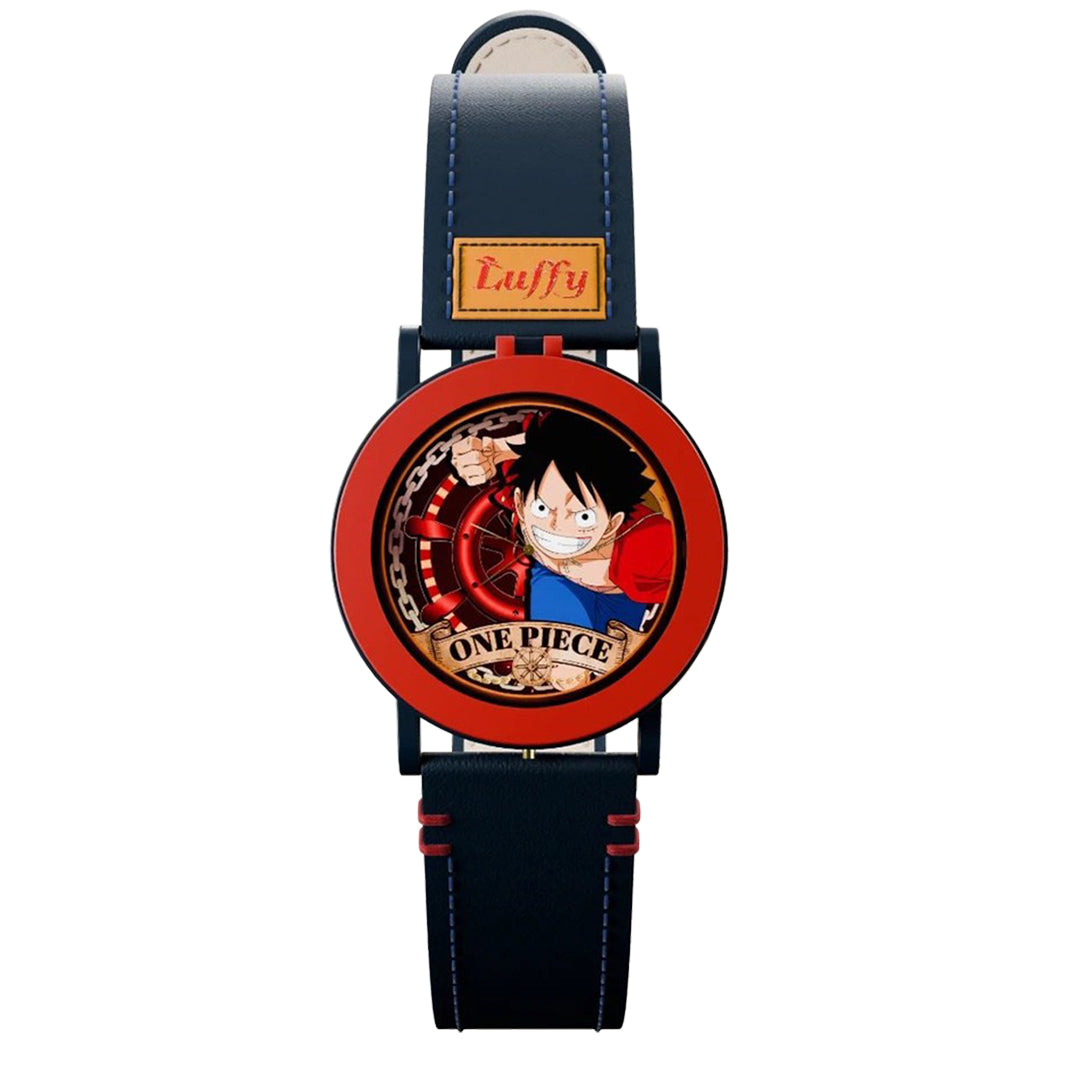 One Piece Luffy Zoro Nami Chopper Blind Box Wrist Watch, Anime Character Quartz Watch with Polyester Strap, Collectible Random Mystery Box Wristwatch Gift for Anime Fans