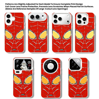 Marvel Spider‑Man Phone Case, 3‑In‑1 Removable Camera Lens Protector Cover, Four‑Corner Airbag Shockproof TPU Bumper, Spider Web Pattern Clear Protective Shell For Multiple Smartphone Models, Anti‑Drop Daily Use Mobile Phone Case
