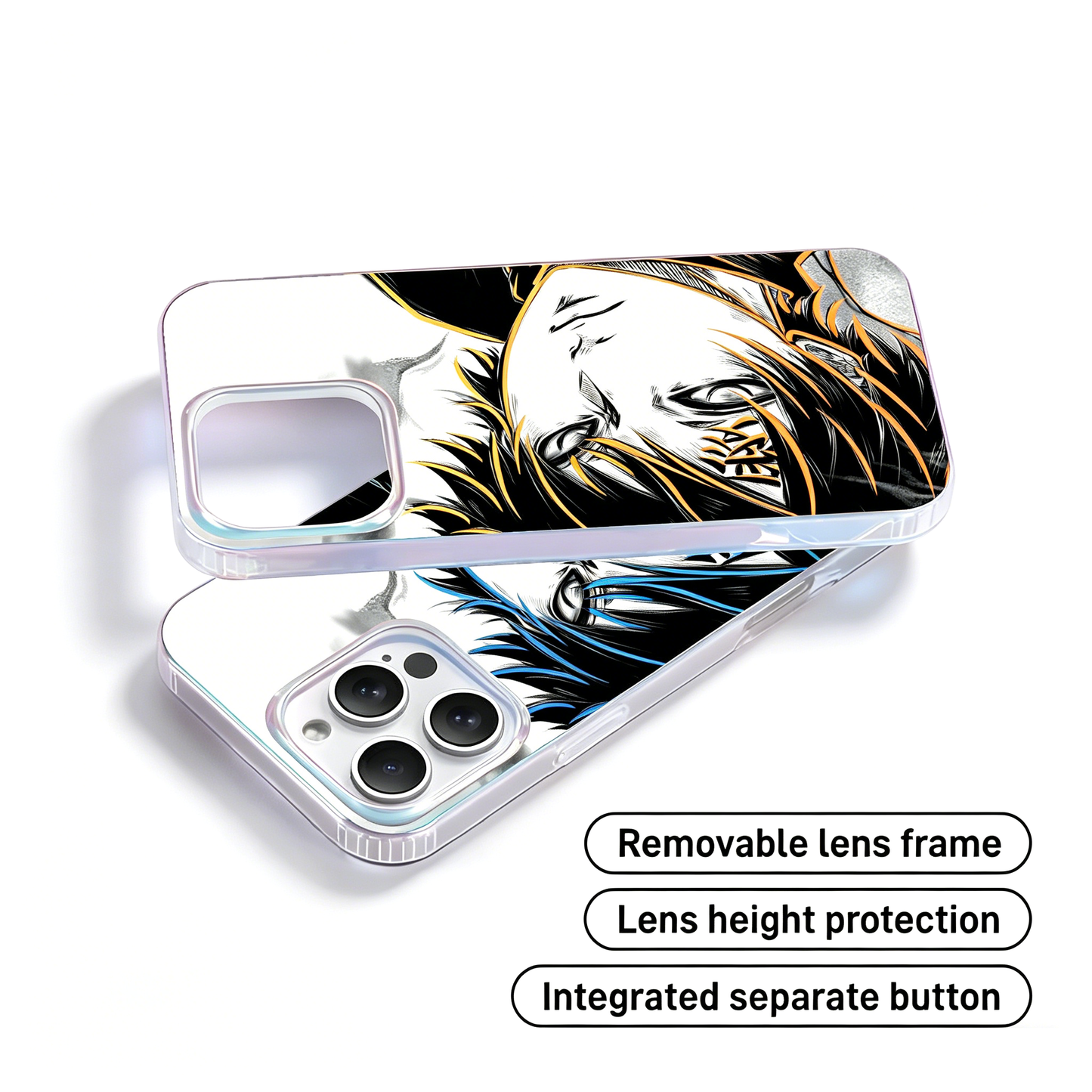 Naruto Gaara of the Desert Gradient Phone Case, Aurora Border Shockproof Anime Case