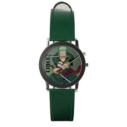 One Piece Luffy Zoro Nami Chopper Blind Box Wrist Watch, Anime Character Quartz Watch with Polyester Strap, Collectible Random Mystery Box Wristwatch Gift for Anime Fans