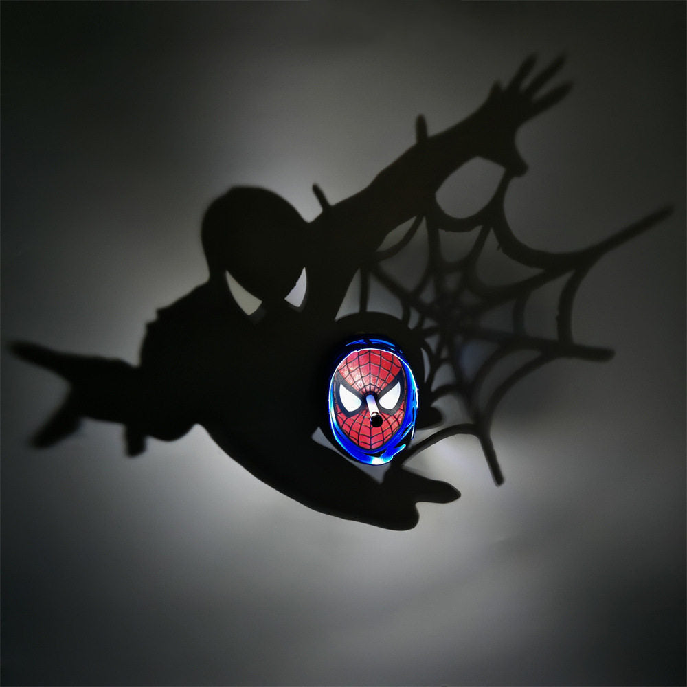 Marvel Spider-Man LED Wall Light - 3D Silhouette Night Light for Bedroom Decor