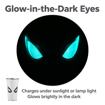 Marvel Spider-Man Cold Color Changing 304 Stainless Steel Cup Glow In Dark Eyes 700ml Large Capacity Iced Coffee Cold Drink Tumbler With Gift Box
