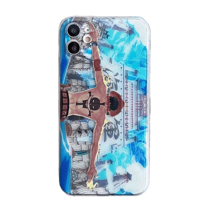 Luffy/Zoro iPhone silicone crash-resistant phone case