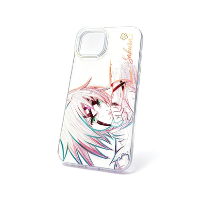 Naruto Sakura Haruno Anime Phone Case, Gradient Shockproof iPhone Case