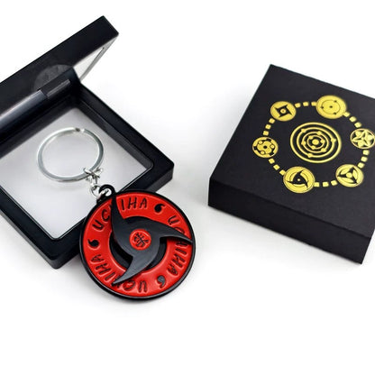 Naruto Sharingan Rotatable Keychain - Uchiha Anime Spinning Fidget Toy