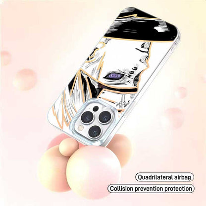 Naruto Pain Yahiko Anime Phone Case, Laser Gradient Shockproof Protective Cover for iPhone