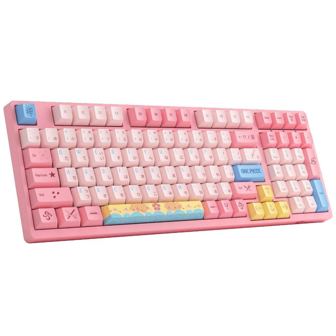 One Piece Chopper Pink Mechanical Keyboard, 108-Key RGB Backlit Gaming Keyboard