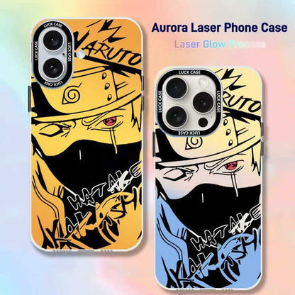 Naruto Sasuke Anime Phone Case, Graffiti Style Multi Character Shockproof Protective Case For iPhone All Models Anti-Scratch Soft TPU Cell Phone Cover
