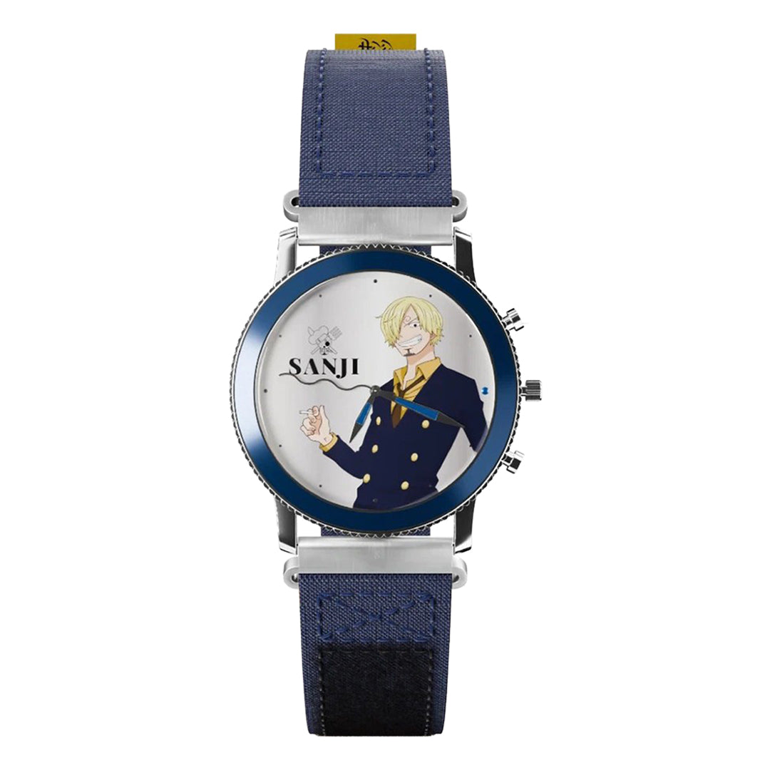 One Piece Luffy Zoro Nami Chopper Blind Box Wrist Watch, Anime Character Quartz Watch with Polyester Strap, Collectible Random Mystery Box Wristwatch Gift for Anime Fans
