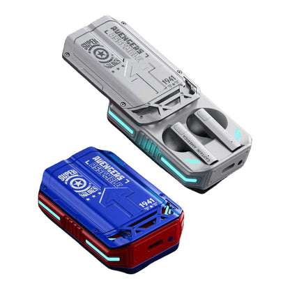 Marvel Iron Man Captain America Wireless Earbuds, Marvel TWS Bluetooth 5.3 Headphones with Slide Case